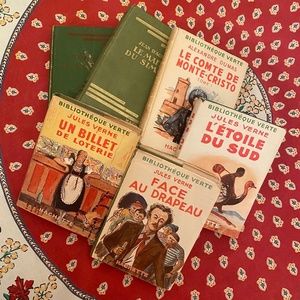 Lot of 6 Vintage French Books I Hachette I Bibliothèque Verte I 1925-1950